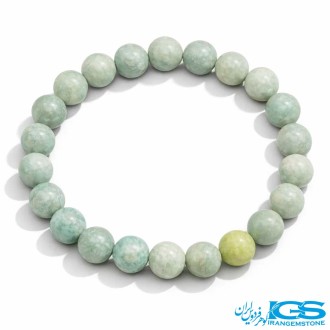 دستبند سنگ آمازونیت کشی اصل | آرامش، خلاقیت و تعادل انرژی