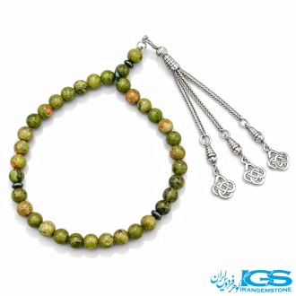 تسبیح  سنگ اوناکیت 33 تایی