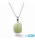 گردنبند سنگ آونتورین سبز با زنجیر استیل