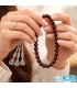 تسبیح گارنت سرخ 33 دانه‌ای | سنگ لعل سرخ، نماد عشق و آرامش