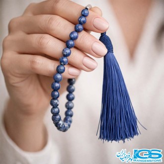 تسبیح لاجورد افغانستان ۳۳ دانه‌ اصل – آرامش و انرژی مثبت