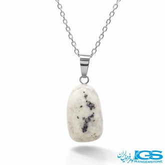 گردنبند لابرادوریت راف با زنجیر استیل