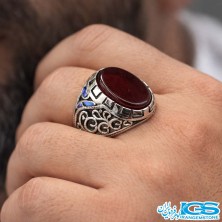 انگشتر نقره کارنلین عقیق مردانه