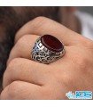 انگشتر نقره کارنلین عقیق مردانه