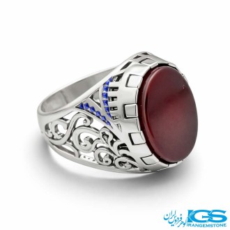 انگشتر نقره کارنلین عقیق مردانه