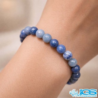 دستبند عقیق آبی انجلیت کشی