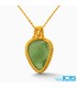 گردنبند یشم سبز مکرومه بافی
