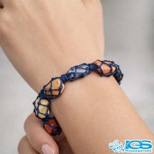 دستبند هفت چاکرا مکرومه بافی