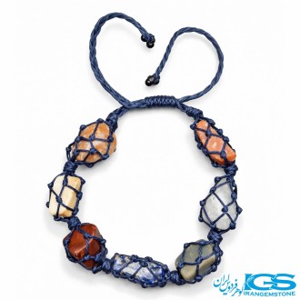 دستبند هفت چاکرا مکرومه بافی