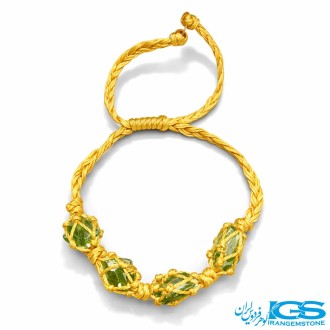 دستبند زبرجد مکرومه‌بافی | انرژی سبزِ شادی و آرامش