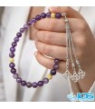 تسبیح سنگ آمیتیست 33 تایی سوفاراسکی- آرامش و تعادل