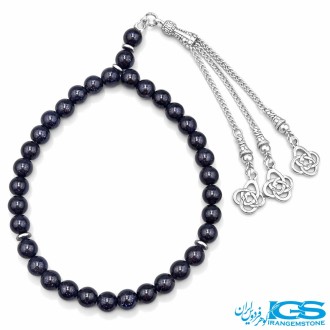 تسبیح سنگ دلربا سرمه ای 33 تایی