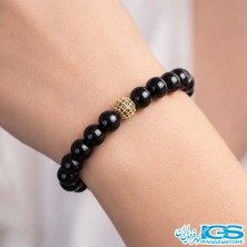 دستبند سنگ اونیکس طرح سوفاراسکی کشی فری سایز