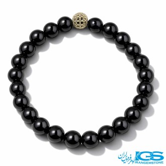 دستبند سنگ اونیکس طرح سوفاراسکی کشی فری سایز