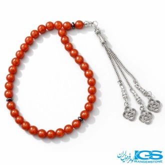 تسبیح سنگ کارنلین 33 تایی