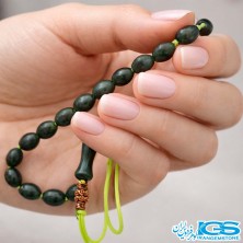 تسبیح شاه مقصود اصل سبز تیره 33دانه