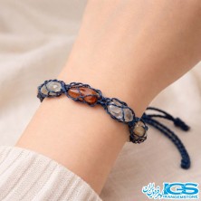 دستبند هفت چاکرا مکرومه بافی