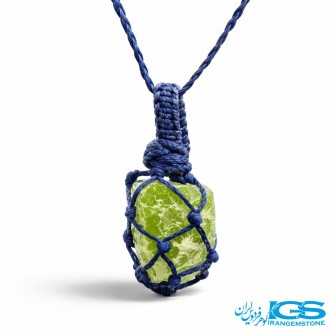 گرنبند زبرجد پریدوت راف  مکرومه بافی