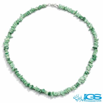 گردنبند آونتورین سبز راف چیپسی | سنگ شانس و انرژی مثبت