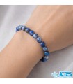 دستبند سنگ لاجورد مکرومه بافی اصل | سنگ آرامش و خرد