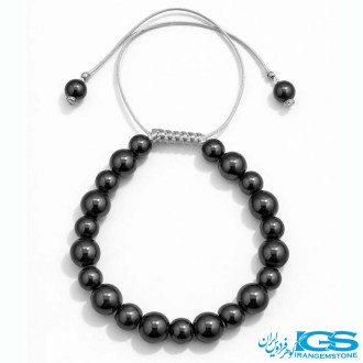 دستبند سنگ اونیکس مکرومه بافی