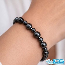 دستبند سنگ اونیکس مکرومه بافی