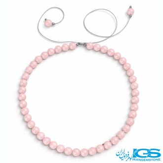 گردنبند رزکوارتز مکرومه بافی اصل | انرژی‌بخش و آرامش‌دهنده