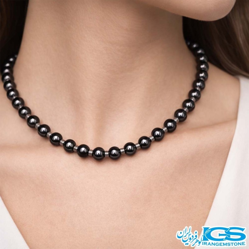 گردنبند سنگ اونیکس اصل با خواص درمانی