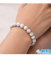 دستبند سنگ هولیت طرح مکرومه بافی