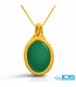 گردنبند عقیق سبز مکرومه بافی