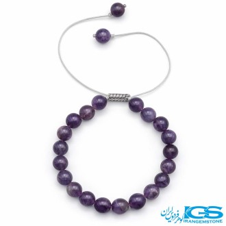 دستبند آمیتیست مکرومه بافی | آرامش و انرژی مثبت در یک جواهر