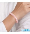 دستبند رزکوارتز مکرومه‌بافی اصل | سنگ عشق، آرامش و لطافت