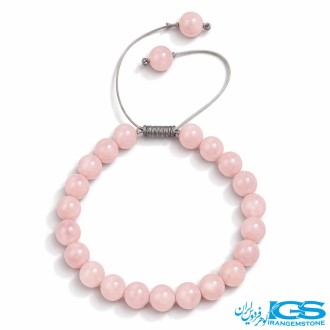 دستبند رزکوارتز مکرومه بافی