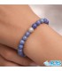 دستبند عقیق آبی انجلیت طرح سواراسکی مکرومه بافی