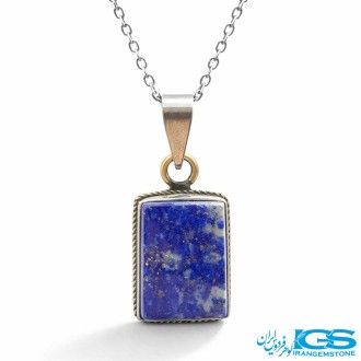 گردنبند لاجورد اصل بدون زنجیر | سنگی آرامش‌بخش