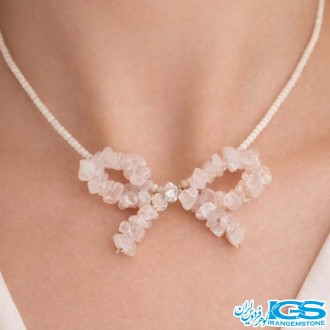 گردنبند رزکوارتز پاپیون