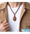 گردنبند سنگ چشم ببر مکرومه بافی