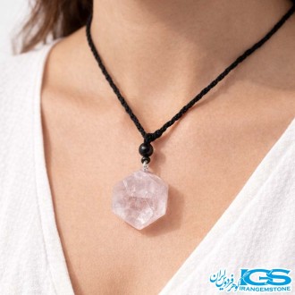 گردنبند آمیتیست با بند مکرومه