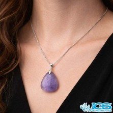 گردنبند سنگ آمیتیست بدون زنجیر