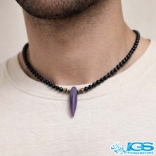 گردنبند سنگ آمیتیست و اونیکس