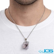 گردنبند سنگ آمیتیست راف بدون زنجیر