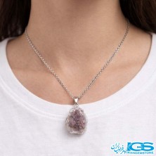 گردنبند سنگ آمیتیست ژئود اصل – نماد آرامش و محافظت