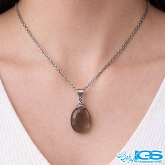 گردنبند کوارتزدودی بدون زنجیر