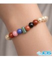 دستبند هفت چاکرا  مرورایدی مکرومه بافی