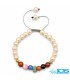 دستبند هفت چاکرا  مرورایدی مکرومه بافی