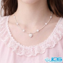 گردنبند سنگ کریستال کوارتز (درنجف) قلب بدون بند