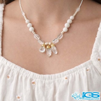 گردنبند سنگ  کریستال کوارتز