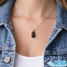 گردنبند سنگ تورمالین سیاه بدون بند