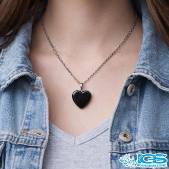 گردنبند سنگ تورمالین سیاه بدون بند