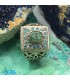 انگشتر رکاب دست زمرد کلمبیا با مخراج توپاز سوئیس Topaz EMERALD